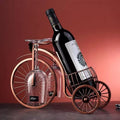 Single Bike Wine Bottle Holder with Glass holer - size: Large