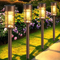 Mancra 8 Pack Solar Outdoor Lights, Bright Up to 12 Hrs Solar Lights for Outside, Waterproof Solar Garden Lights for Patio, Yard and Landscape, Brown - color: Brown