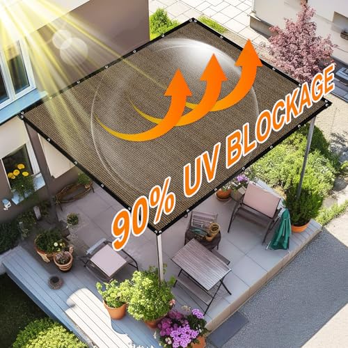 Artpuch Pergola Shade Cover with Grommets 6x10 FT 90% UV Block Outdoor Sun Shade Cloth Privacy Screen for Patio (Customized Available) Mocha - color: Mocha, size: 0 6' x 1 0'