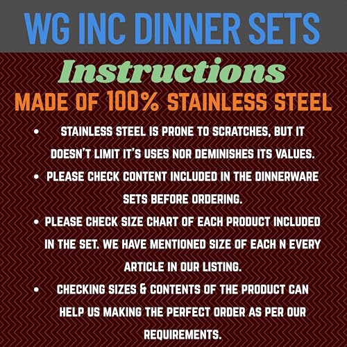 Stainless Steel Dinnerware Set of 32 Pcs (Dinner Plates, Cups, Dishes, Bowls) Metal Dinnerware Sets, Dishwasher Safe, Reusable Dinner Set for Home Kitchen Camping - Service for 4