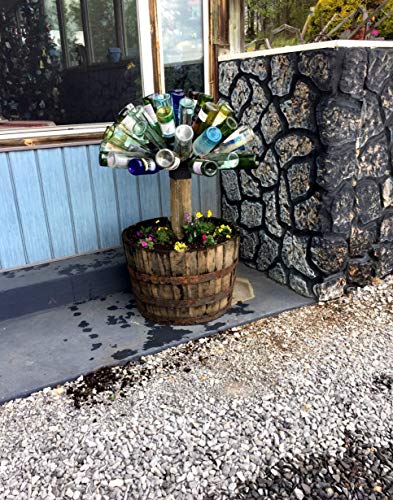 USA Made - 4X4 Post Awesome Blossom 49 Wine Bottle Tree FITS 4X4 Post~ Gardener Design Special - Solid Welded bottletree Yard and Garden