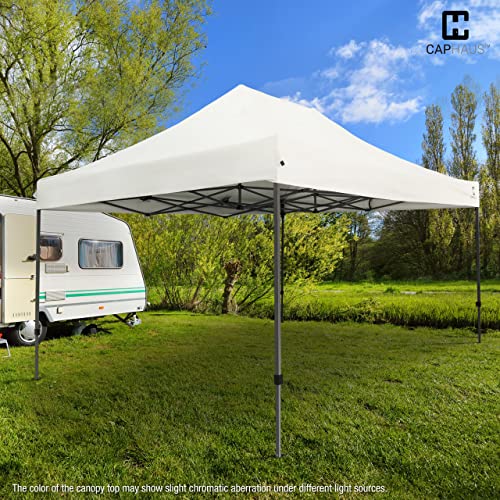 Fencer Wire 10ft x 15ft Pop Up Outdoor Canopy Easy Up Tent, Heavy-Duty Commercial Grade, Portable for Camping, Patio, Parties, Instant Folding Shelter with Wheeled Carry Bag and Weight Bags, White - color: White, style: 10x15