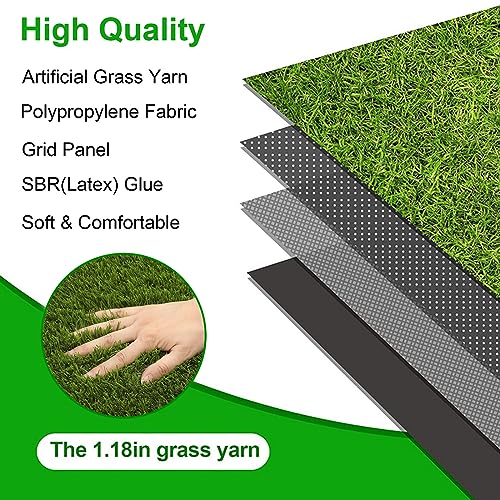 SHACOS Artificial Grass Pad for Dogs 20x25 inches Dog Pee Grass Potty Training Pads for Puppies Replacement Turf Reusable Dog Training Mat with Drainage Holes Outdoor Rug Patio Lawn Decoration