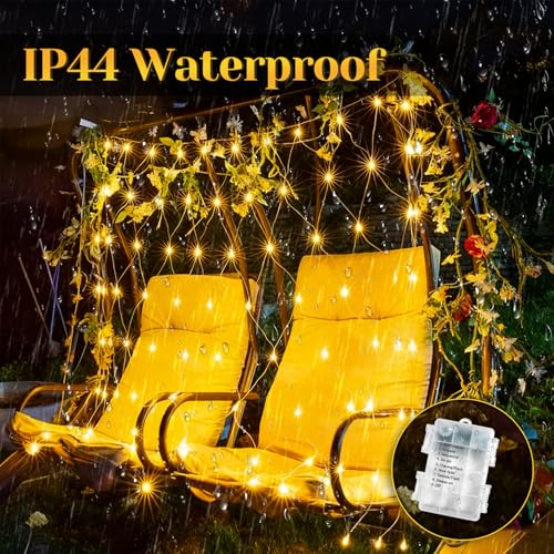 Flechllary 200 LED 67Ft Fairy Lights Battery Operated with Remote，Waterproof String Lights for Indoor & Outdoor,8 Modes Christmas Lights for Christmas Tree,Bedroom, Party,Wedding Decor - size: 1pack200led