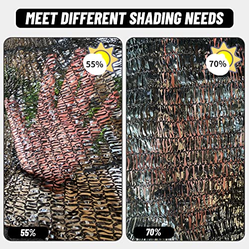Cool Area 70% Sun Shade Cloth Mesh Tarp with Grommets for Plant Cover 6x8ft Patio Canopy Garden Pergola Greenhouse Car Barn Kennel Black - color: 70% Shade-Black, size: 6FTx8FT