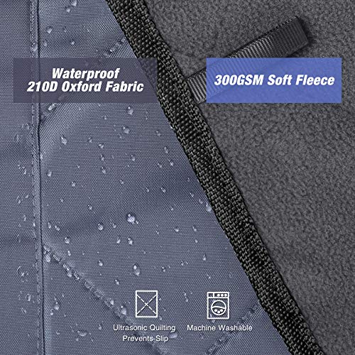 REDCAMP Large Waterproof Stadium Blanket for Cold Weather, Soft Warm Fleece Camping Blanket Windproof for Outdoor Sports, Grey - color: Grey 78.8"x58.3"