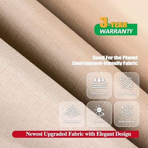 F&J Outdoors Patio Furniture Covers, Waterproof UV Resistant for Table & Chairs Set, Beige, 62"x42" - color: Beige, size: 62"(W)×42"(D)×27.5"(H)