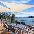 KALINCO Sun Shade Sail, Waterproof Shade Sail, 12'x12'x12' Triangle Sunscreen Awning Canopy, 95% UV Blocking Sun Shade Canopy with Free Rope for Outdoor Garden Patio Party Playground - size: 12'x12'x12'