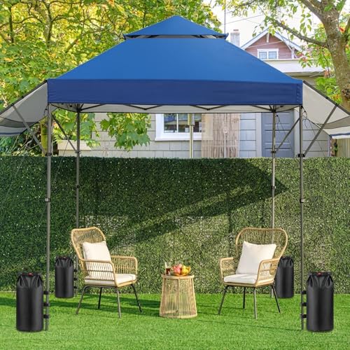 Extra Large 300 LBS Canopy Sandbags Weight Bags (4-Pack), 1680D Black Tent Outdoor Sand Bags, Heavy Duty Sandbag for Sunshade, Pop Up Sun Shelter, Gazebo Wide Legs, Patio Umbrellas (Without Sand) - size: 75LB (4-Pack)