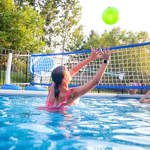 Pool Volleyball Net Replacement 15/20 Ft Extended Length 15Ft-26Ft /20Ft-32Ft Adjustable with Heavy Duty Steel Buckle Upgraded Waterproof & Durable Nylon Straps for Swimming (Net Only) - size: 20x3 FT