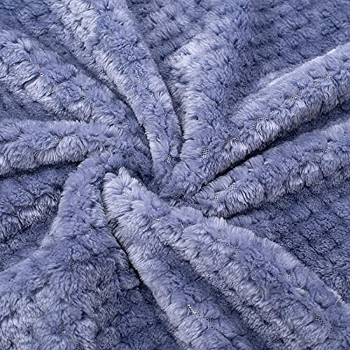 Fuzzy Blanket or Fluffy Blanket for Baby Girl or boy, Soft Warm Cozy Coral Fleece Toddler, Infant or Newborn Receiving Blanket for Crib, Stroller, Travel, Outdoor (24" x 32", DG-Pearl Blue) - color: Dg-pearl Blue, size: Blanket (24" x 32")