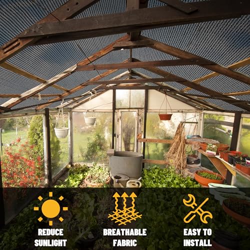 Amgo 4' x 10' Black Shade Cloth with Grommets - 90% Sunblock, Durable Mesh Fabric Tarp for Dog Kennel Cover, Greenhouse, Fence Privacy Screen, Chicken Coop & Pet Playpen (We Make Custom Size) - color: Black, size: 0 4' x 1 0'