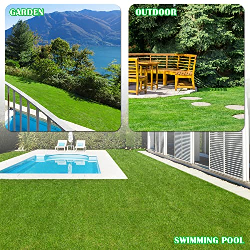 ZGR Artificial Garden Grass 3 ft x 24 ft Premium Lawn Turf, Realistic Fake Grass, Synthetic Turf, Thick Pet Turf, Fake Faux Grass Rug with Drainage Holes Indoor/Outdoor Landscape Customized Available - size: 3 ft x 24 ft = 72 Square ft