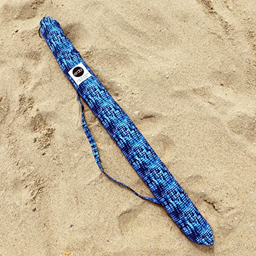 erda Tide Dye Pro Beach Recycled Polyester Rip-Stop 20 ft Lightweight Windscreen, Privacy Screen, Wind Blocker, Free Matching Shoulder Bag (NEW Mahogany Wood Poles)