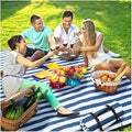 Extra Large Picnic Blankets Portable 80x81 Oversized Waterproof Sandproof Outdoor Beach Blanket Camping Grass Mat Travel Essential Camper Accessories Glamping Items Hiking Supplies Hiker Necessities