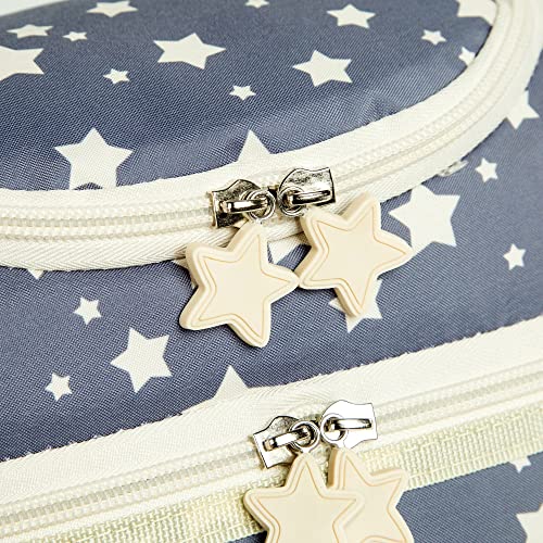 Kids Dual Compartment Lunch Bags Tote for Boys Girls Toddler Lunch Boxes Pre-School Toddler Kindergarten Picnic Camp Food Cooler Thermal with Strap (Yellow Star) - color: Yellow Star