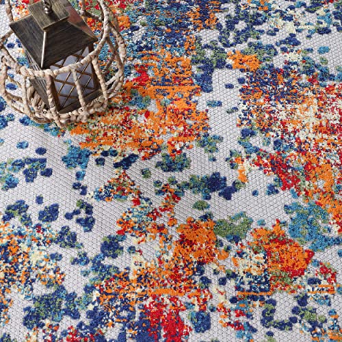 Superior Indoor/Outdoor Area Rug Perfect for Patio, Bedroom, Kitchen, Laundry Room, Entryway, Office, Playroom, Carpet Cover, Modern Contemporary Abstract Splatter, Kalina Collection, 3' x 5', Cream - color: Kalina - Cream, size: 3' x 5' (Rectangular)
