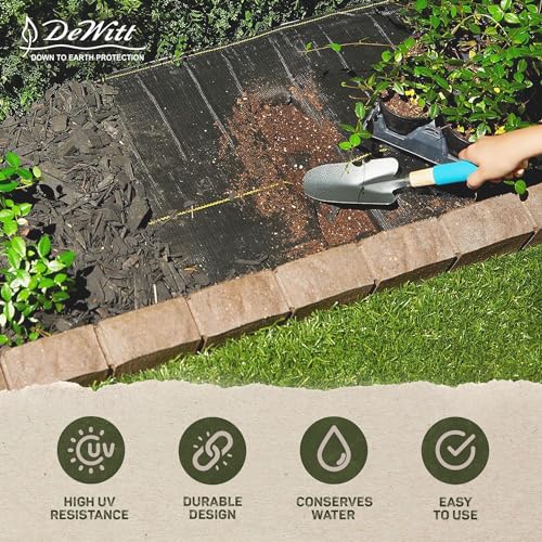 DeWitt Pro-5 Weed Barrier Fabric, 5 oz, 3 x 250 Feet – Heavy-Duty Woven Landscaping Ground Cover Mat for Greenhouse Floors, Garden Rows, Raised Beds, Grass and Yard and Outdoor Landscape Protection - size: 1 Pack, style: 3' x 250'