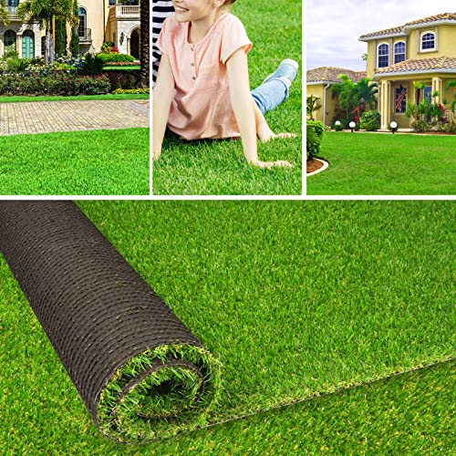 Artificial Grass Fake Grass Lawn Turf 3 ft x 11 ft, Realistic Synthetic Pet Turf Garden Landscape, Indoor/Outdoor Rugs with Drain Holes, Dogs Pee Pads Area, Customized Available - size: 3 ft x 11 ft = 33 Square ft