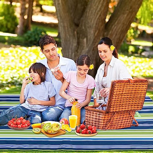 Picnic Blankets Extra Large Beach Blanket Waterproof Sandproof Outdoor Blanket for Grass Sand Free Beach Mat Picnic Mat Foldable 80" X60 for Camping, Hiking Travel Sand Park - color: Dark Blue, size: 5' x 6'8" (Rectangular)