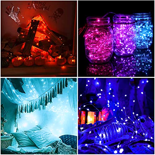 OMIKA 2 Pack LED Fairy Lights 33FT 100 LEDs Battery Operated String Light, Waterproof Multi Color Changing Fairy Lights with Remote for Indoor Outdoor Patio Wedding Party Xmas Bedroom Decoration - color: 16 RGB Colors (Battery+USB), size: 33 ft 100 LEDs-2