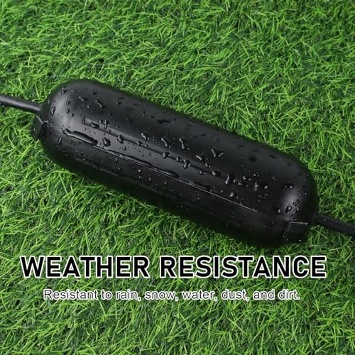 EP 3 Pack Extension Cord Safety Cover - Indoor Outdoor Waterproof Seal Housing for AWG 12/14/16 Cords - Protect Holiday String Lights, Plugs, and Wires - Black - color: Black