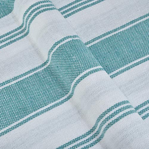 GLAMBURG Peshtemal Turkish Towel Cotton Beach Towels Oversized 36x71 Set of 4, Cotton Beach Towels for Adults, Soft Durable Absorbent Extra Large Bath Sheet Hammam Towel - Teal - color: Teal, size: 4 Pack