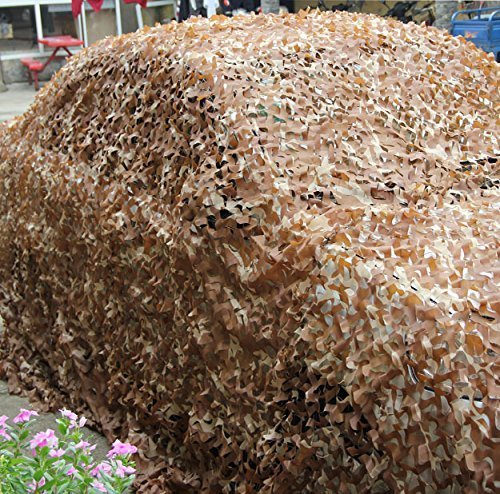 HYOUT Camo Netting Camouflage Net Bulk Roll for Hunting Blinds Ghillie Sunshade, Camping, Military Party Decoration - color: Desert Camo, size: 10x10ft(3M*3M)