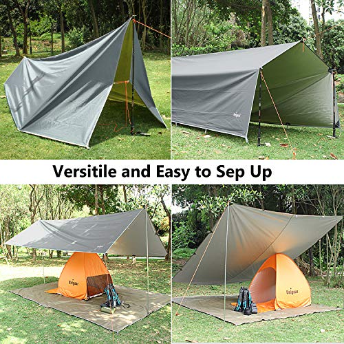 Unigear Hammock Rain Fly, 16.4/14.4/13/10ft Camping Tarp, UV Protection & Waterproof & Lightweight for Camping, Backpacking and Outdoor Adventure (Gray, 9.8 * 16.5ft) - color: Gray, size: 9.8*16.5ft