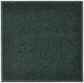 Hudson Exchange (35"x35", Evergreen) Waterhog Fashion Scraper Entry Square Floor Mat - color: Evergreen
