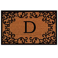 Calloway Mills 180022436D Chateaux Monogram Doormat, 24" x 36" (Letter D) - size: 2' x 3' (Rectangular)