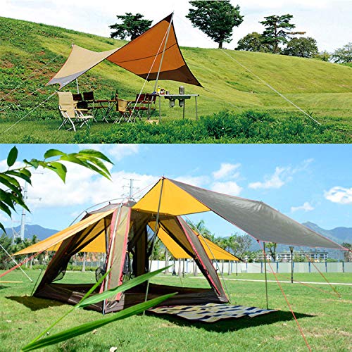 Odoland Adjustable Telescoping Aluminum Tarp and Tent Poles Set of 2 - Collapsible Lightweight for Camping, Backpacking, Hammocks, Sun Shade Shelters, and Awnings - size: Thickness 1mm