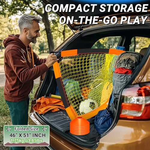 Dimples Excel Soccer Goals Kids Net for Backyard 7x5, 5x3.6, 4x3, 3x2.2 FT - style: 5x3.6 FT, 1 Pack