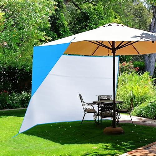 Bylion Large 5.9 x 9.8ft Umbrella Side Shade-UPF50+ Sidewall Accessory for Portable Beach Umbrella Removable Shelter Wall to Block Sun, Wind, & Rain - Waterproof SunWall for Universal Canopy Sunshade