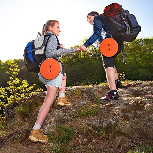 Fishboy Upgraded Collapsible Stool, 400lbs Max Weight, Lightweight But Sturdy, Portable Retractable Folding Telescoping Foldable Camping Stool for Adults Outdoor Fishing Hiking BBQ - color: Orange