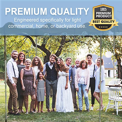 Party Tents Direct 20 x 20 Weekender Pole Tent with Sidewalls, Heavy Duty Waterproof PVC White Canopy, Easy Up Outdoor Event Pavilion Gazebo for Weddings, Parties, Graduations, and Banquets - color: White, size: 20' x 20'