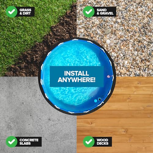 Above Ground Pool Liner Pad, 21' Foot Round, Pre-Cut Heavy Duty Outdoor Pool Pads for Above Ground Pools, Black Swimming Pool Liners for Padding and Protection, Thick Pool Mats to Prevent Punctures - size: 21 Feet