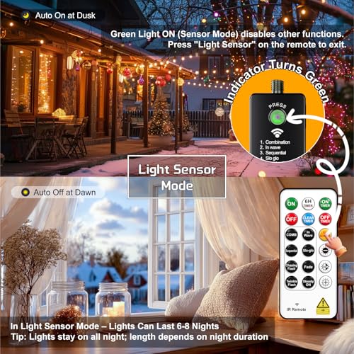 HXWEIYE Rechargeable Fairy Lights with Remote, 2 Pack 33ft 100LED Twinkle Lights with DIY Timer & Light Sensor, Waterproof Outdoor String Lights for Bedroom Patio Christmas Tree Decor, Multicolor - color: Multicolor, size: 100 LEDs - 2Pack