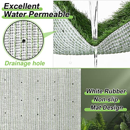 Roowest 4 Pcs Dog Grass Pee Pads for Dogs 18'' x 23'' Artificial Washable Fake Heavy Absorbency Grass Pad for Puppy Non Slip Rug Replacement Turf for Potty Training Outdoor Indoor