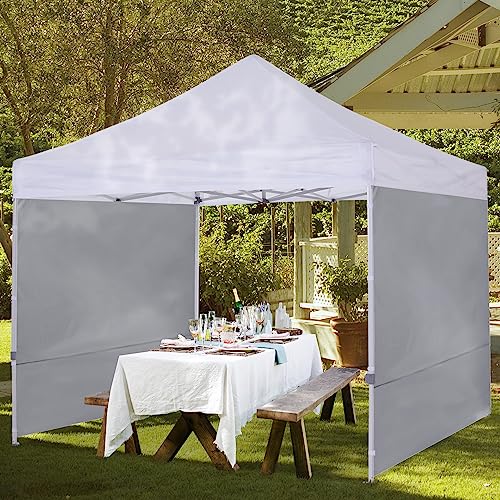 COOSHADE Instant Canopy SunWall 8x8 Canopy SideWall for Pop up Canopy Tent, 1 Pack Sidewall Only, Grey - color: Gray, size: 8x8-Standard