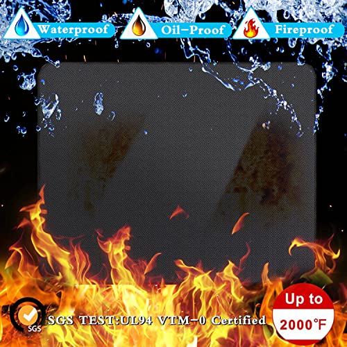 UBeesize 65 x 48 inches Under Grill Mats for Outdoor Grill,Fireproof Fire Pit Mat,Indoor Fireplace Mat Fire Pit Mat,Oil-Proof Waterproof BBQ Protector for Lawn, Smokers, Gas Grills, Deck and Patio