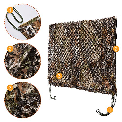 HYOUT Camo Netting Camouflage Net Bulk Roll for Hunting Blinds Ghillie Sunshade, Camping, Military Party Decoration - color: Super Camo 1.0, size: 10x13ft(3M*4M)