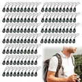 110 Pcs Mini Survival Compass Outdoor Camping Hiking Pocket Compass Mini Compass Party Favor for Paracord Bracelet Necklace Key Chain Outdoor Activities Hiking Accessory（Black）