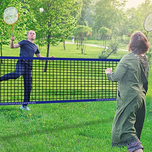 GSE Games & Sports Expert Outdoor Yard Sports Net Game Set for Backyards, Parks, Beach, Lawn. Volleyball Set, Badminton Set OR Volleyball & Badminton Combo Set Available - style: Deluxe Badminton Set