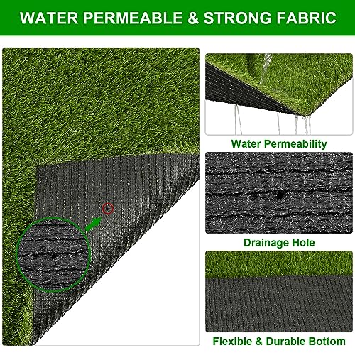SHACOS Artificial Grass Pad for Dogs 20x25 inches Dog Pee Grass Potty Training Pads for Puppies Replacement Turf Reusable Dog Training Mat with Drainage Holes Outdoor Rug Patio Lawn Decoration
