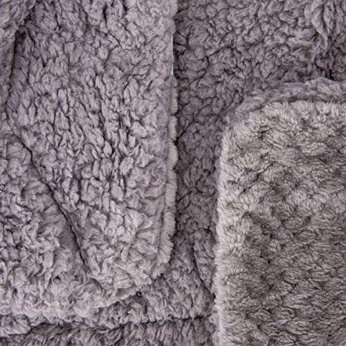 Fuzzy Dog Blanket or Cat Blanket or Pet Blanket, Warm and Soft, Plush Fleece Receiving Blankets for Dog Bed and Cat Bed, Couch, Sofa, Travel and Outdoor, Camping (Blanket (24" x 32"), DG-Flint Gray) - color: Dg-flint Gray, size: Blanket (24" x 32")