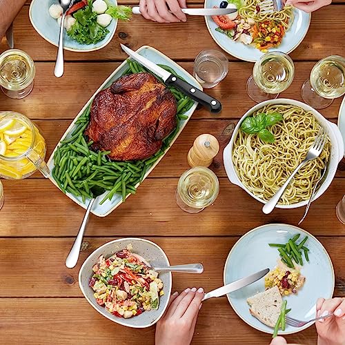 Camping Silverware Silver Picnic Plates and Utensils Set for 4 Portable Tableware Stainless Steel Dinnerware 20 Pieces With Organizer Bag Reusable Durable - size: 20, style: Silver Camping Flatware