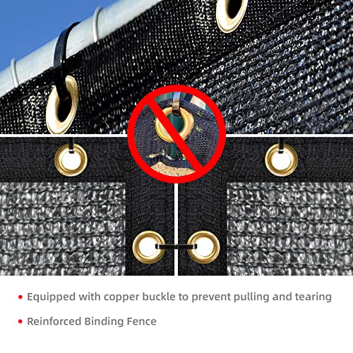 KANAGAWA 3ft x2ft Balcony Privacy Screen Fence, 90% Blockage Heavy Duty 175 GSM Fencing Mesh Net Cover for Outdoor Wall Garden Yard Backyard 40 Cable Zip Ties Included Black - color: Black, size: 3x2