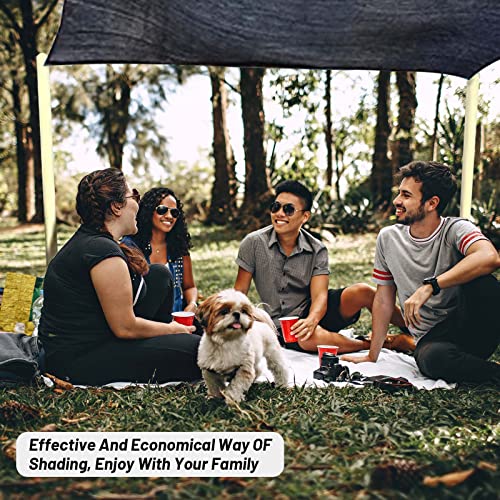 Cool Area 70% Sun Shade Cloth Mesh Tarp with Grommets for Plant Cover 6.5x10ft Patio Canopy Garden Pergola Greenhouse Car Barn Kennel Black - color: 70% Shade-Black, size: 6.5FTx10FT