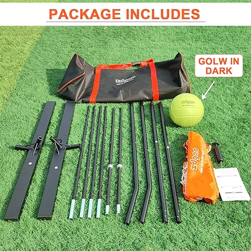 12FT/18FT Portable Volleyball Training Net for Hitting or Serving Drills, Outdoor & Indoor Freestanding Practice Net With Height Adjustable, Carry Bag - style: 12ft volleyball training net